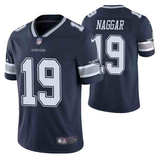 Men Dallas Cowboys 19 Chris Naggar Navy Vapor Limited Stitched Jersey